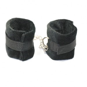 Hand Cuffs Plush Handcuffs Black